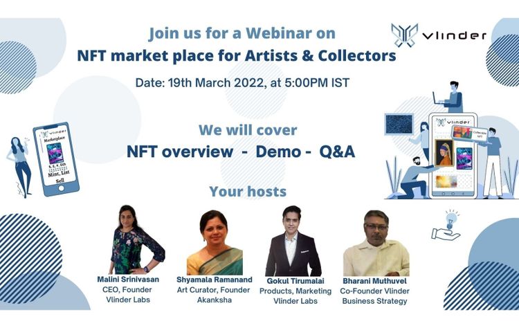 Vlinder is conducting Webinar on NFTs for Artists and collectors